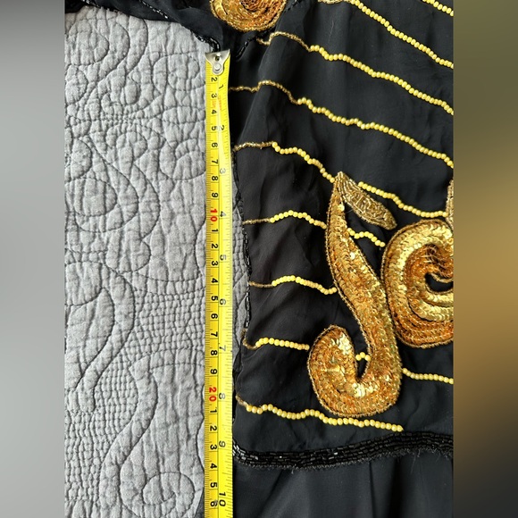 Vintage Black and Gold Beaded Dress by Xoanon - Picture 12 of 16